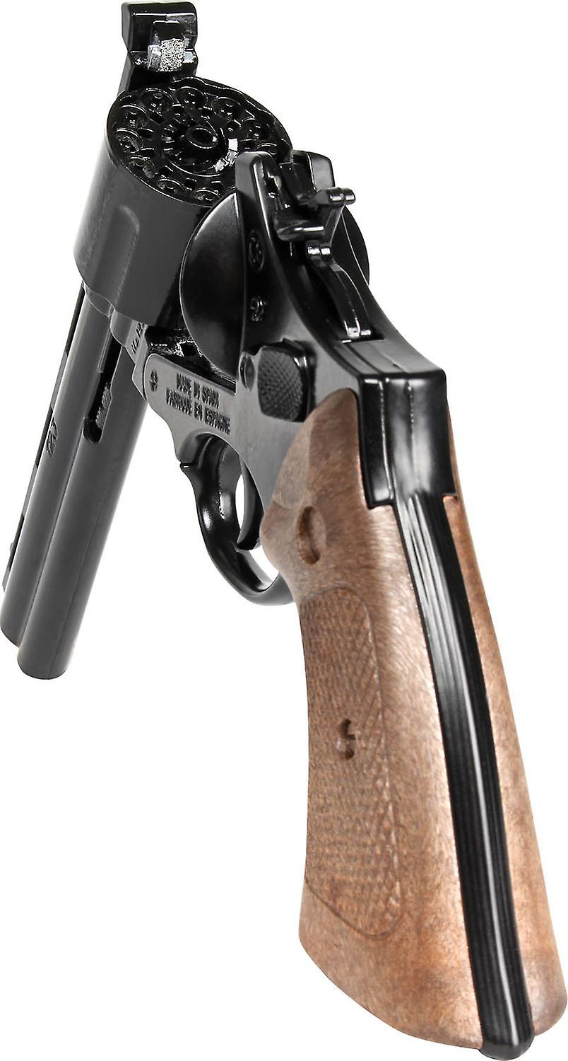 Police Colt Python Style Zombie Toy Cap Revolver - Black | 123/6 | Gonher