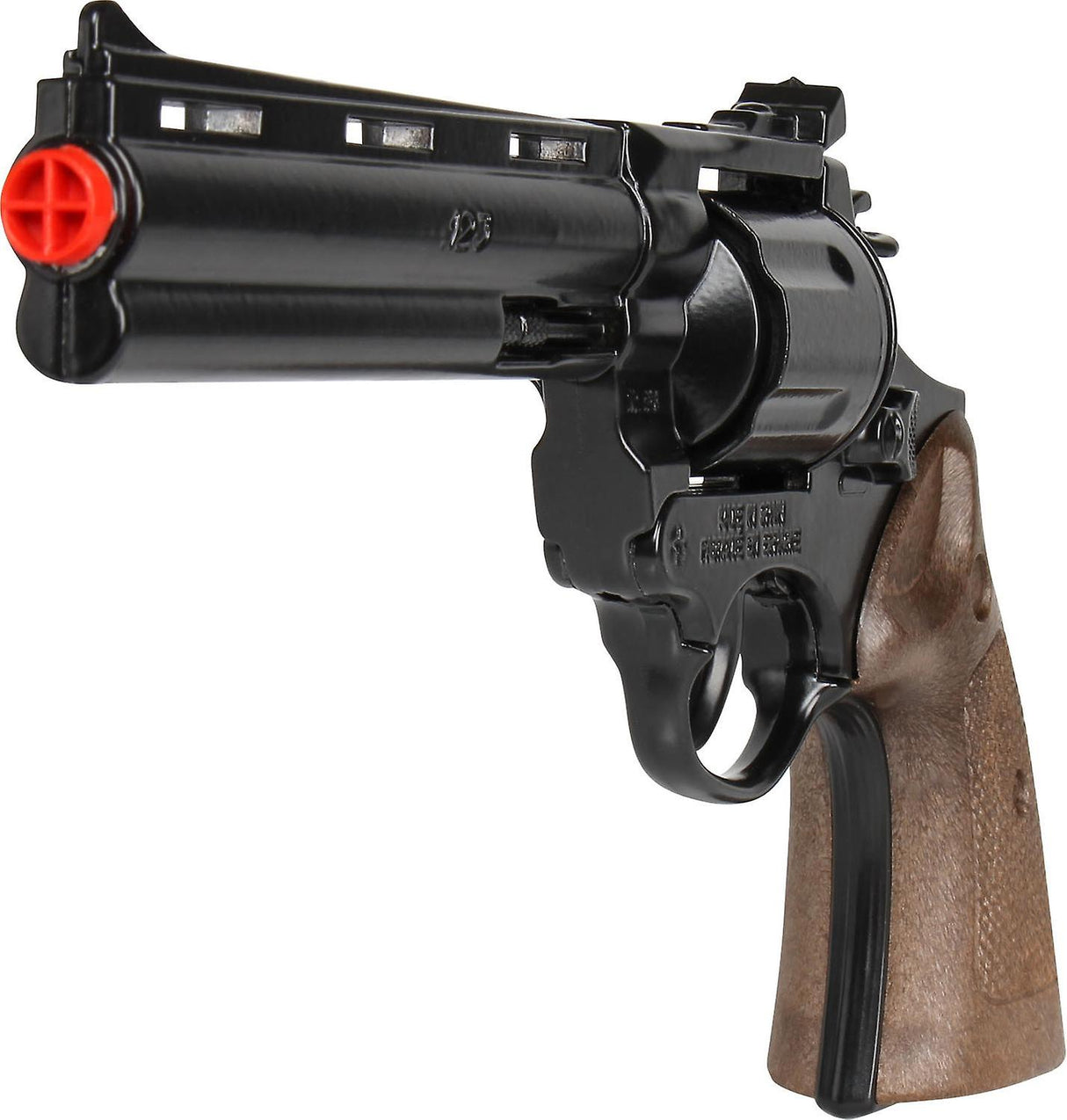 Police Colt Python Style Zombie Toy Cap Revolver - Black | 123/6 | Gonher