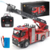 Red RC fire truck with extendable ladder and accessories in box for IMEX HUN11561