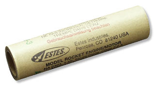 Model rocket engine in a cardboard tube for Estes EST10056