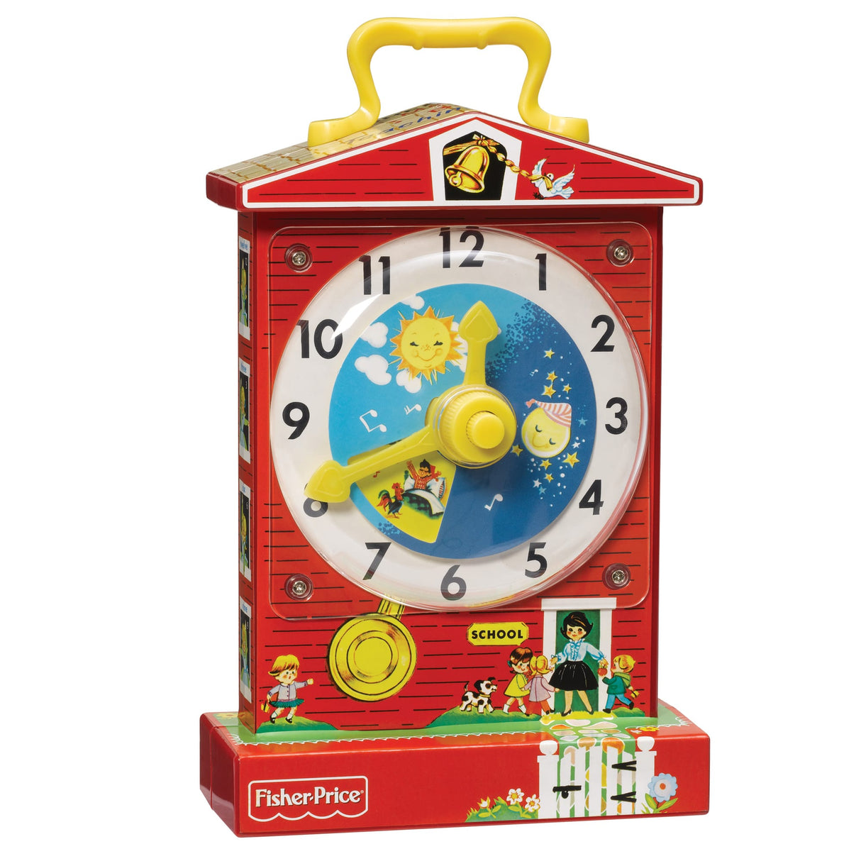 Teaching clock with numbers, hands, and educational figures for children for Schylling 1698