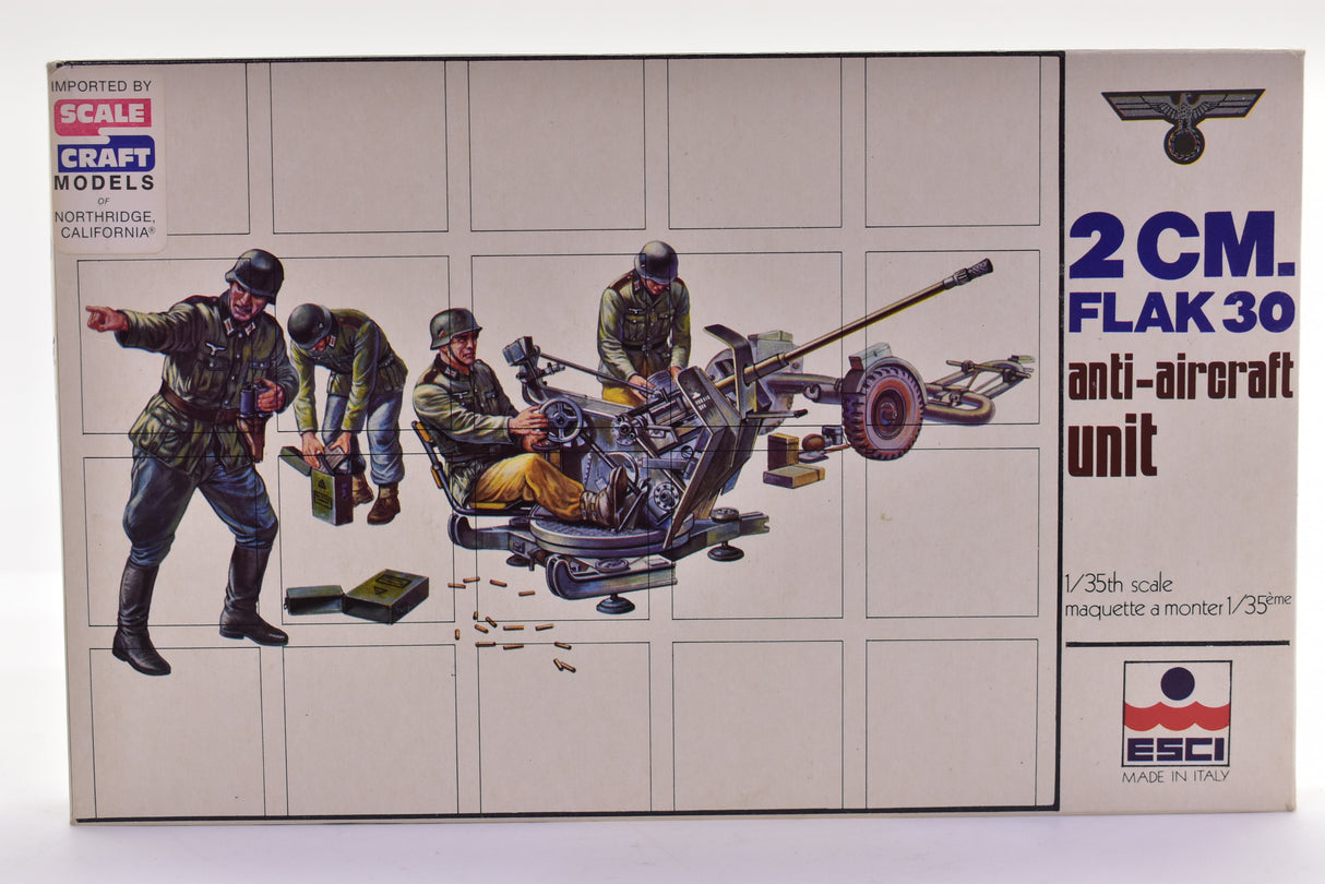 2 CM. Flak 30 anti-aircraft Unit 1:35 Scale | 5013 | ESCI Model Company