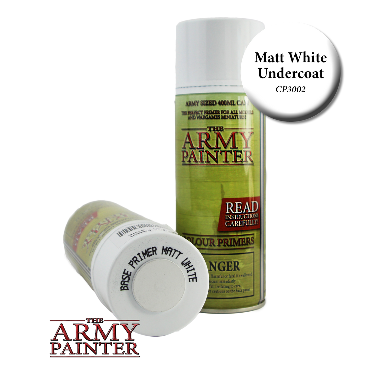 Matte white undercoat paint containers for miniatures for The Army Painter CP3002