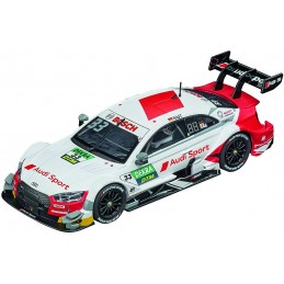 White and red 1:32 scale slot car replica of an Audi DTM race car for Carrera 20025239