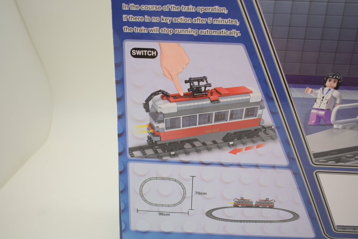 Train operation diagram showing automatic stop after inactivity for Electric Train AUS25012