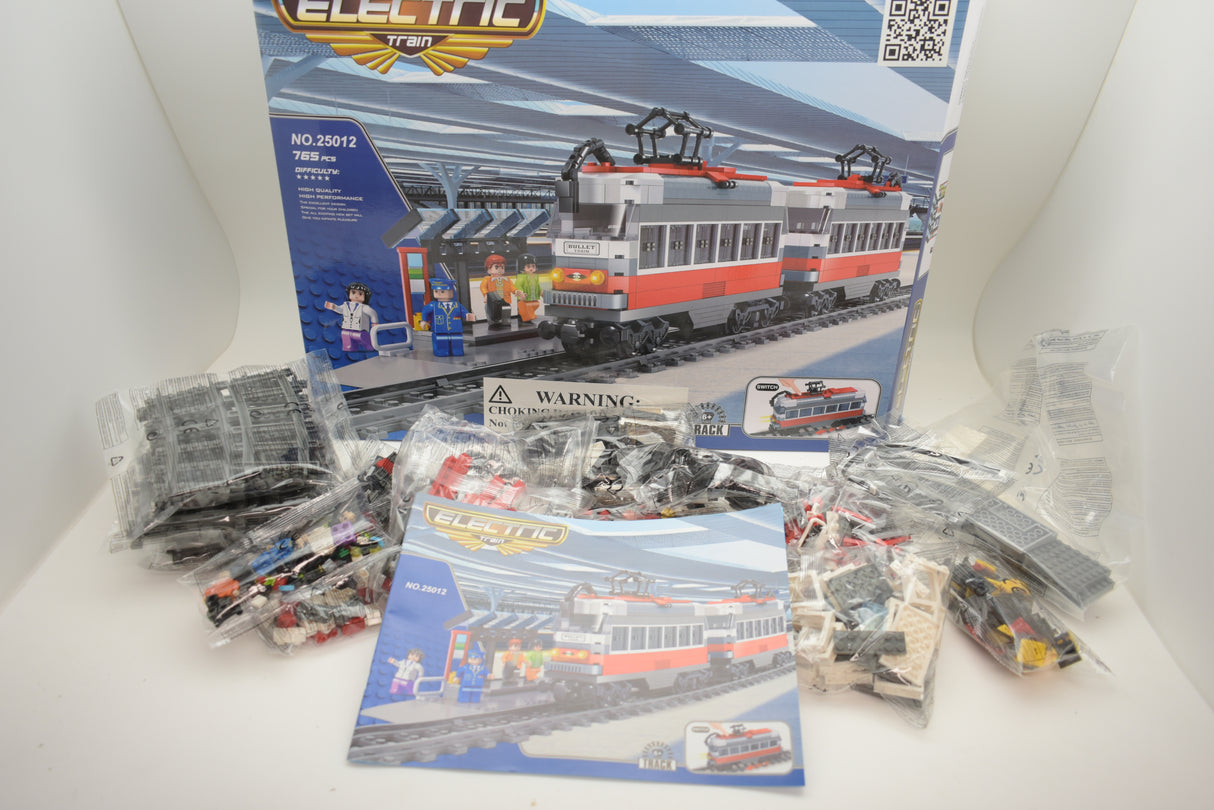 Toy train set with station and passenger cars for play for Electric Train AUS25012