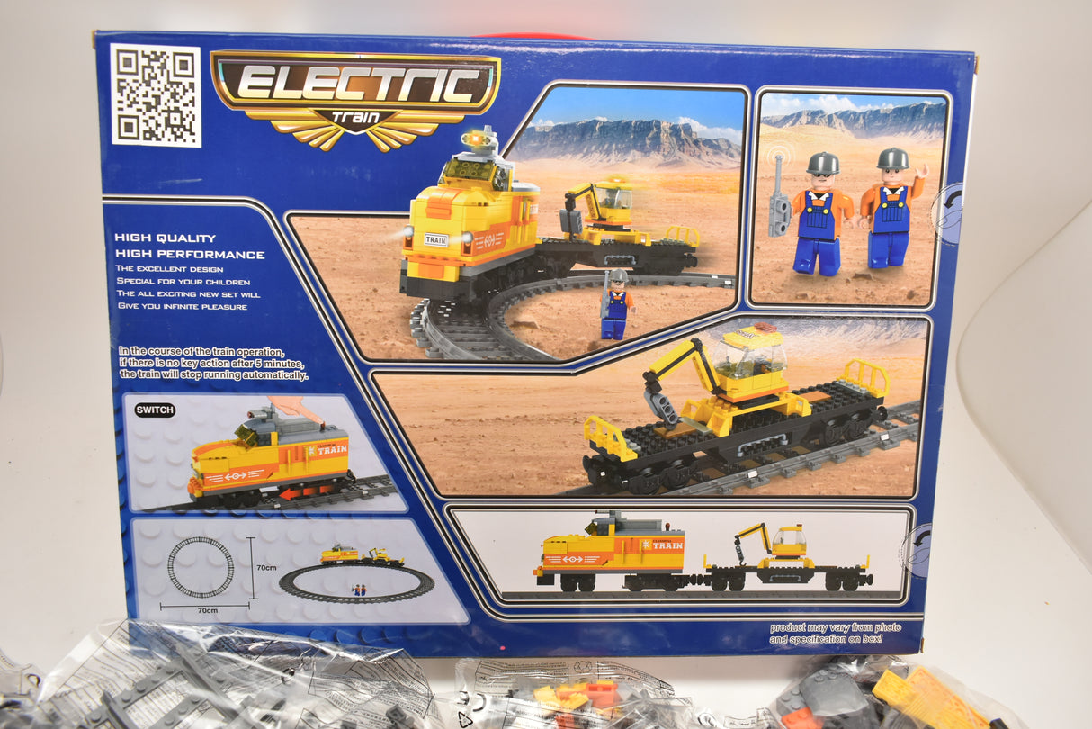 Toy train set featuring diesel switcher and flat car for play for Electric Train AUS25827