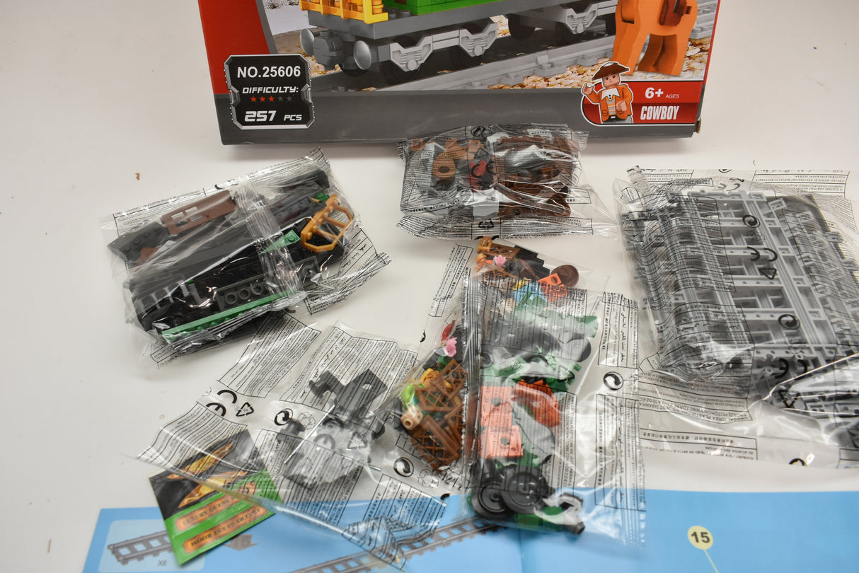 Train set components for building a railroad conveyance train for Railroad Conveyance Trains AUS25606