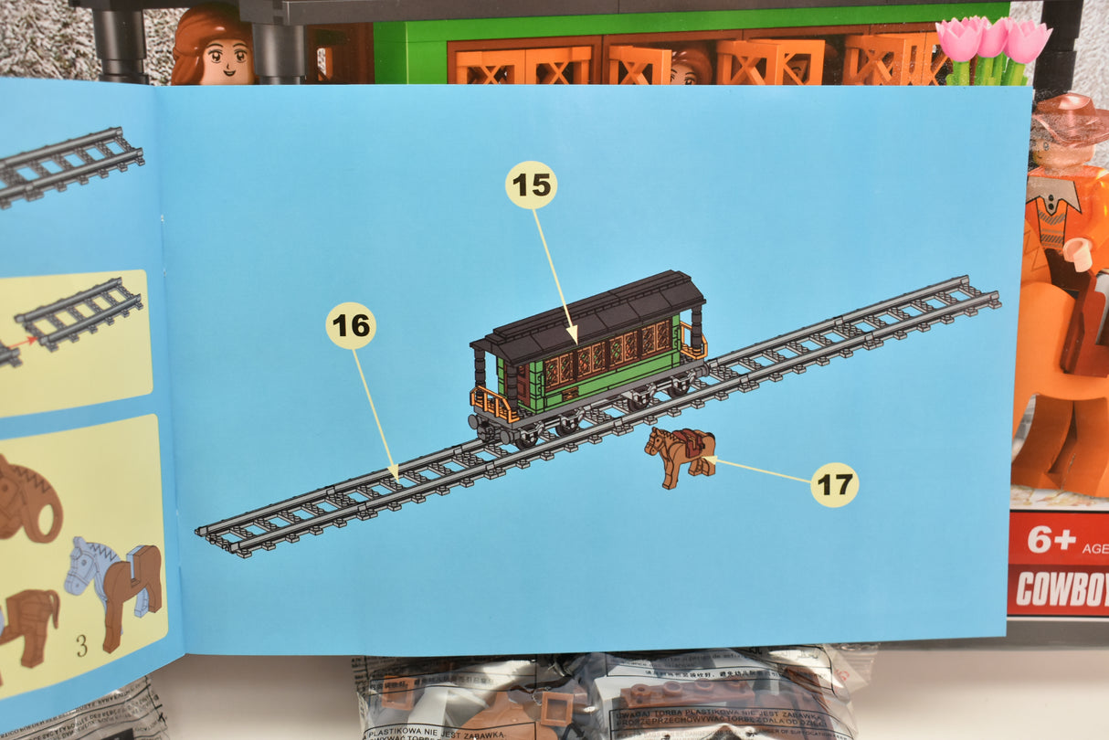 Train car and track assembly with small animal figures for play for Railroad Conveyance Trains AUS25606