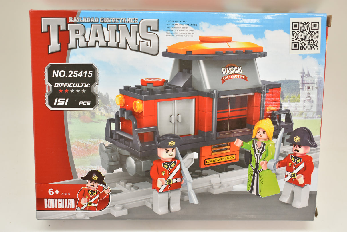 Toy set featuring a train and several action figures for play for Railroad Conveyance Trains AUS25415