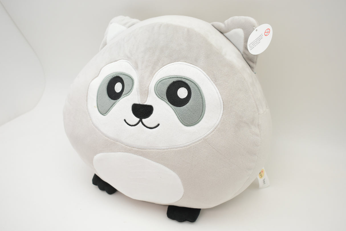 Plush toy of a cute, stylized fox with grey and white fur for Poptoy 5204