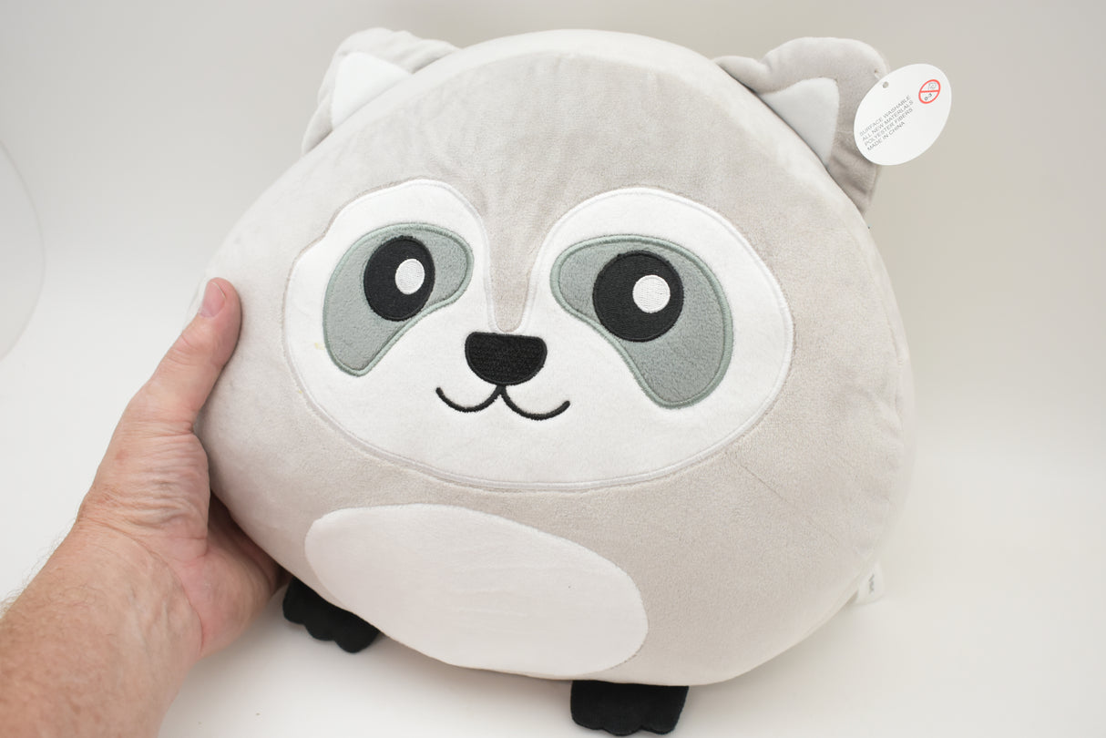 Plush toy of a cute, stylized grey fox with large eyes for Poptoy 5204