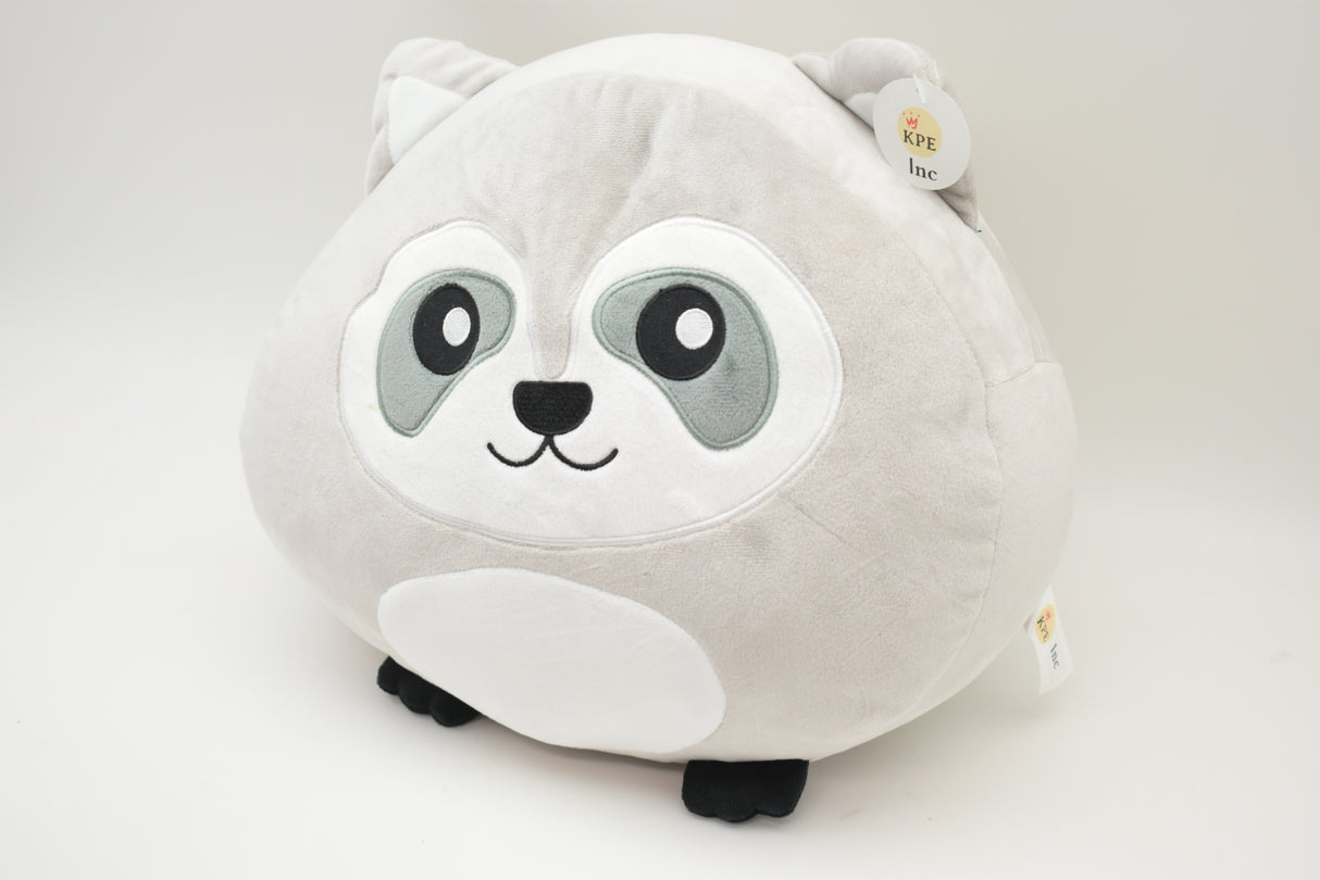 Plush toy of a cute, light grey fox with black paws for Poptoy 5204