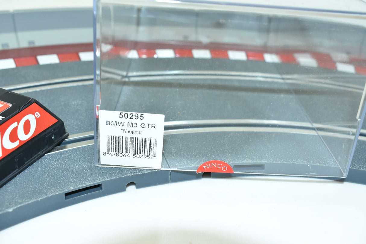 Product label for BMW M3 GTR "Meijers" model car for REH Ninco 50295
