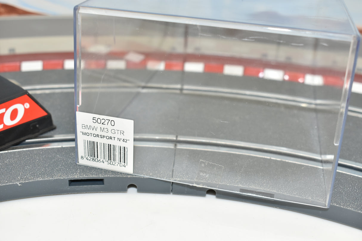 Product box for BMW M3 GTR race car set, showing model number 50270 for Ninco