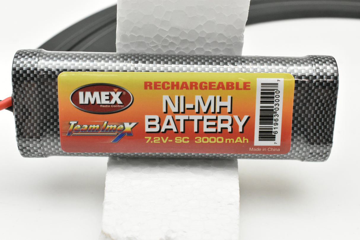 Rechargeable 7.2V 3000mAh Ni-MH battery pack for IMEX TTN3000, front view