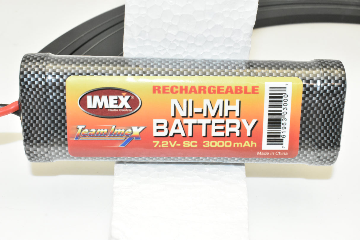 Rechargeable 7.2V 3000mAh Ni-MH battery pack for IMEX TTN3000, rear view
