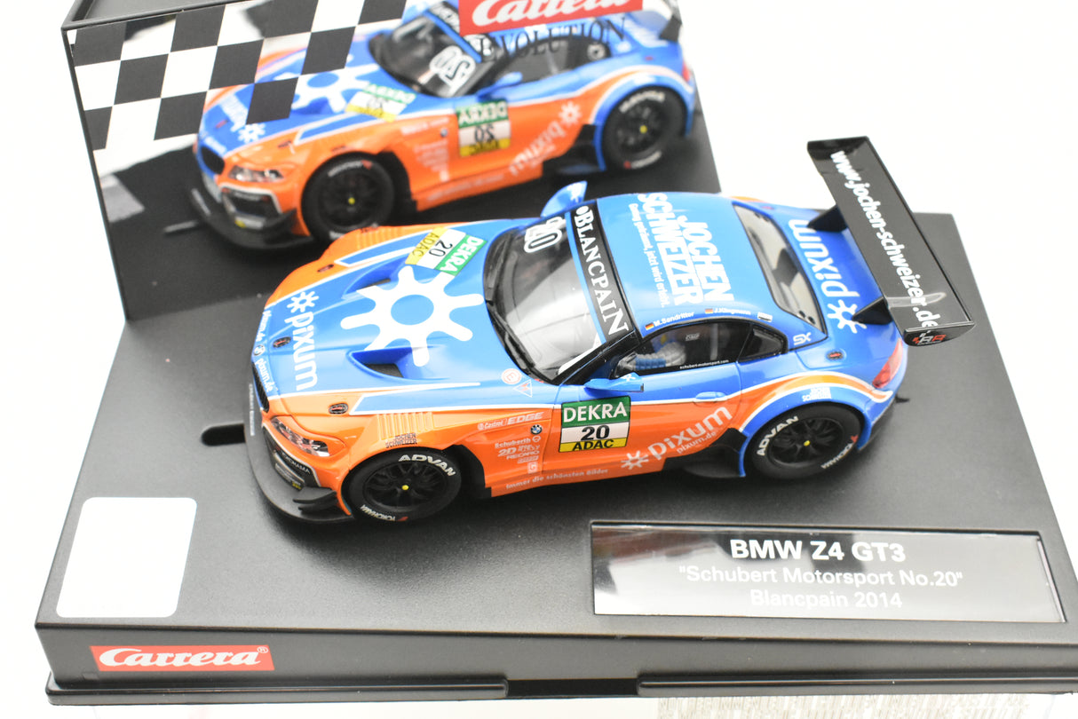 Slot car of a 2014 BMW Z4 GT3 race car for Carrera 20027512