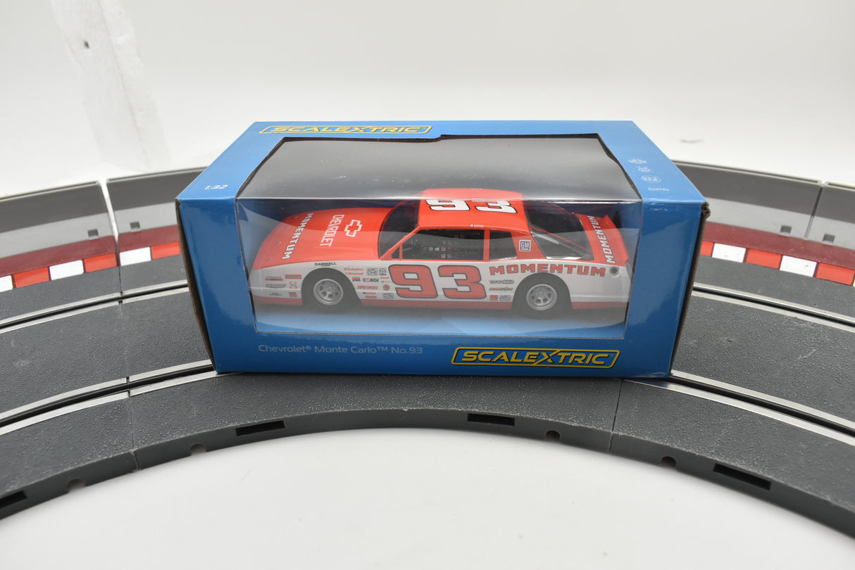 Blue box with a model car: Chevrolet Monte Carlo No.93 for Scalextric C3949