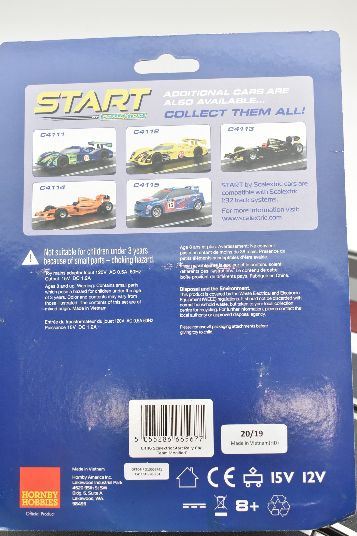 Rally car toy set, team modified, for ages 8+ for Scalextric C4116