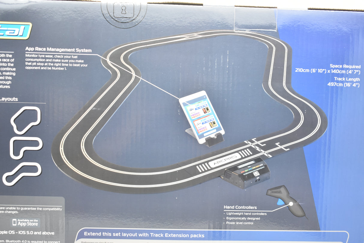 Race track layout with app, controllers, and accessories for model cars for Bundle Pack Special C1404T