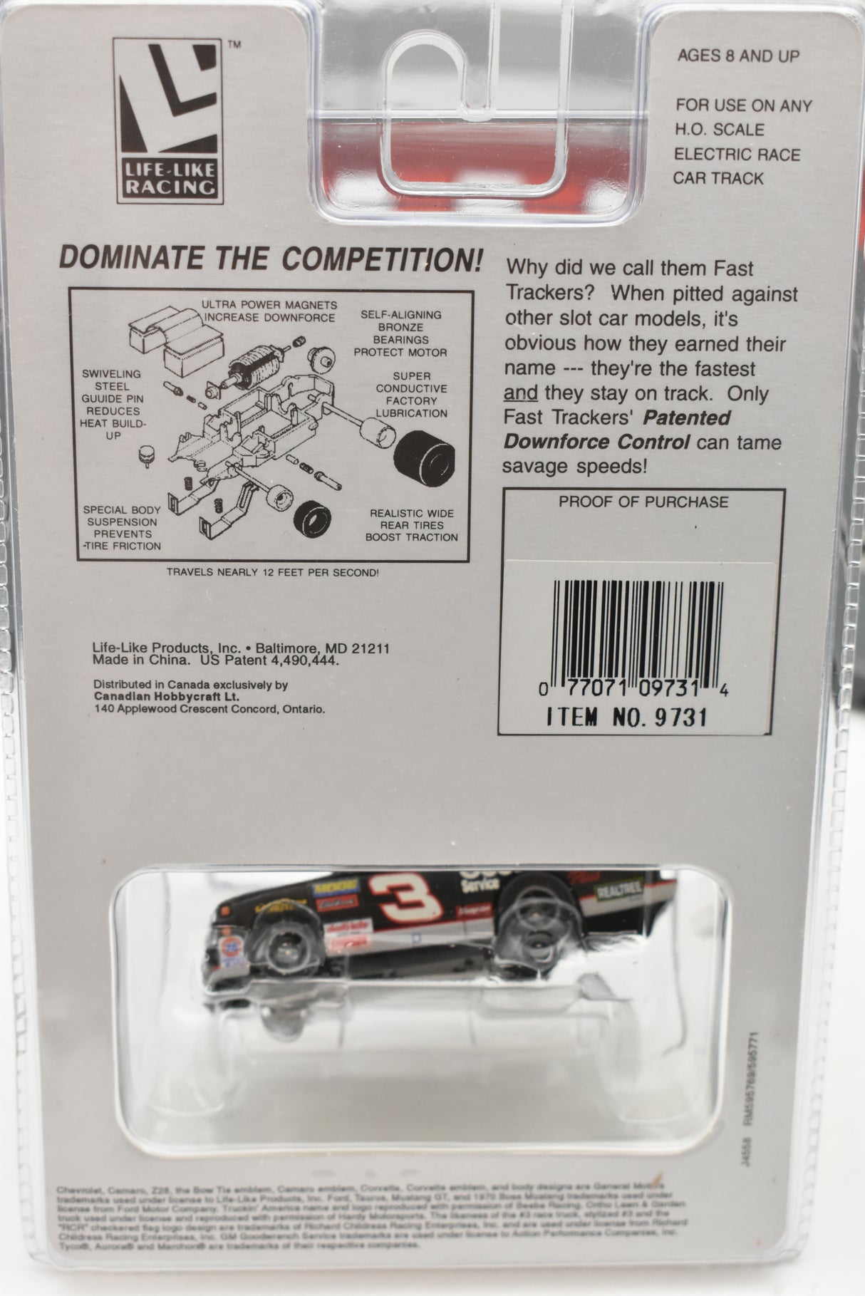 Black Goodwrench #3 truck race car model for Life-Like Racing Max-Traxx 9731
