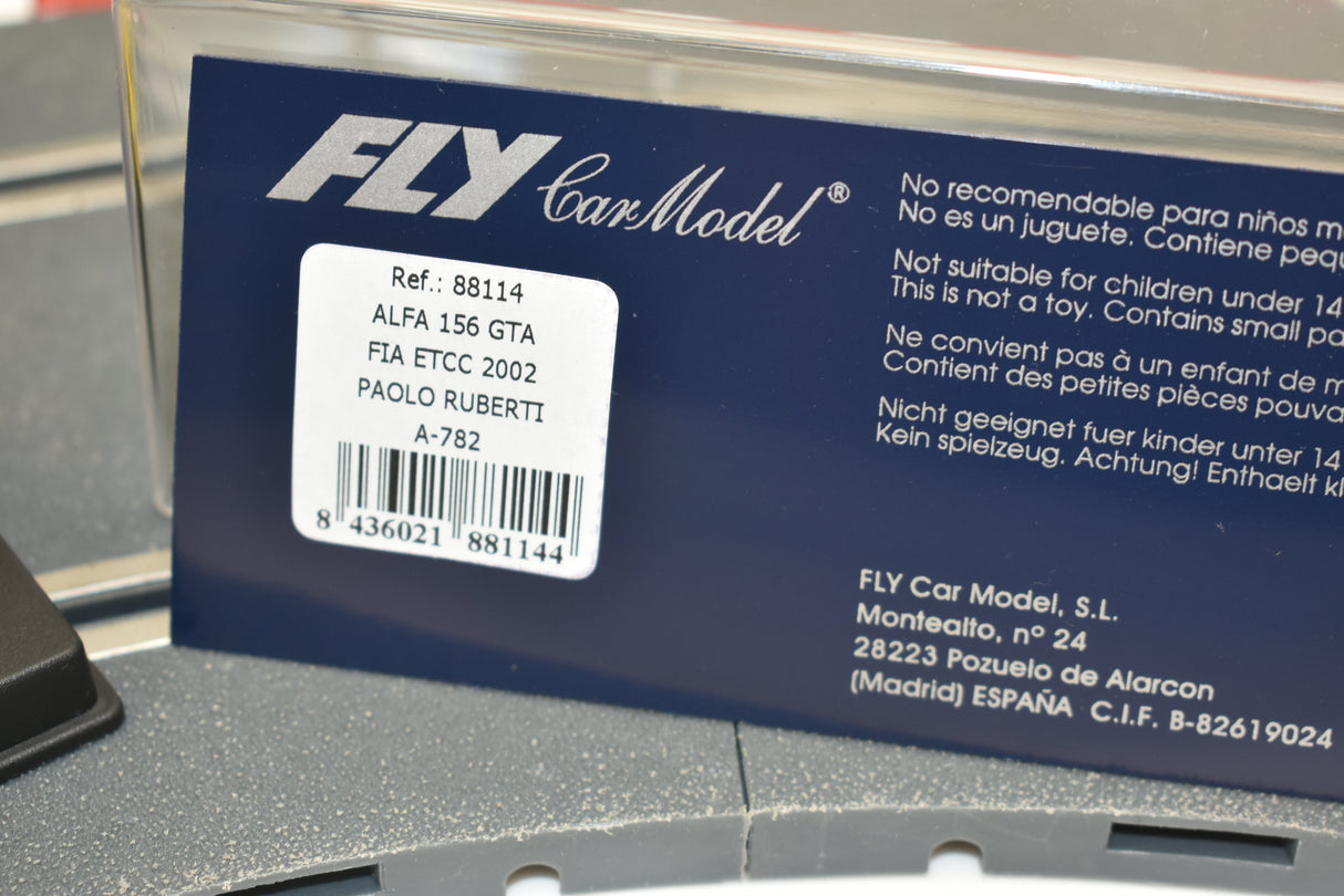 Fly Car Model packaging for Alfa 156 GTA, 2002 model for 88114