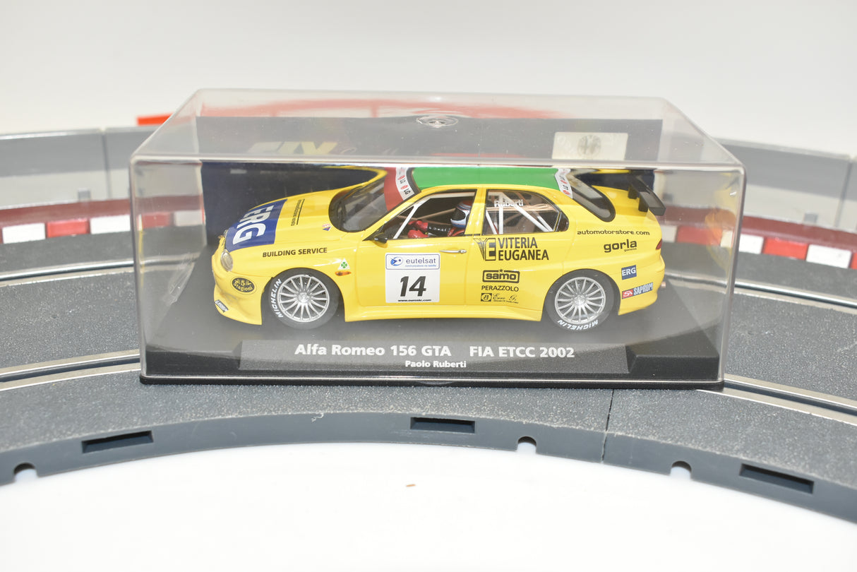 Yellow Alfa Romeo 156 GTA race car model from 2002 for Fly 88114