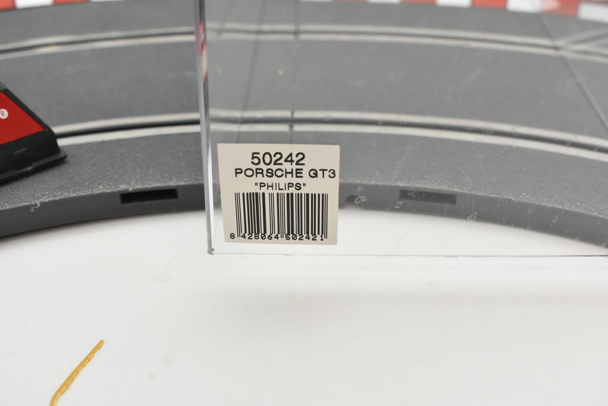 Label showing "50242 PORSCHE GT3 'PHILIPS'" for a model car set for Ninco
