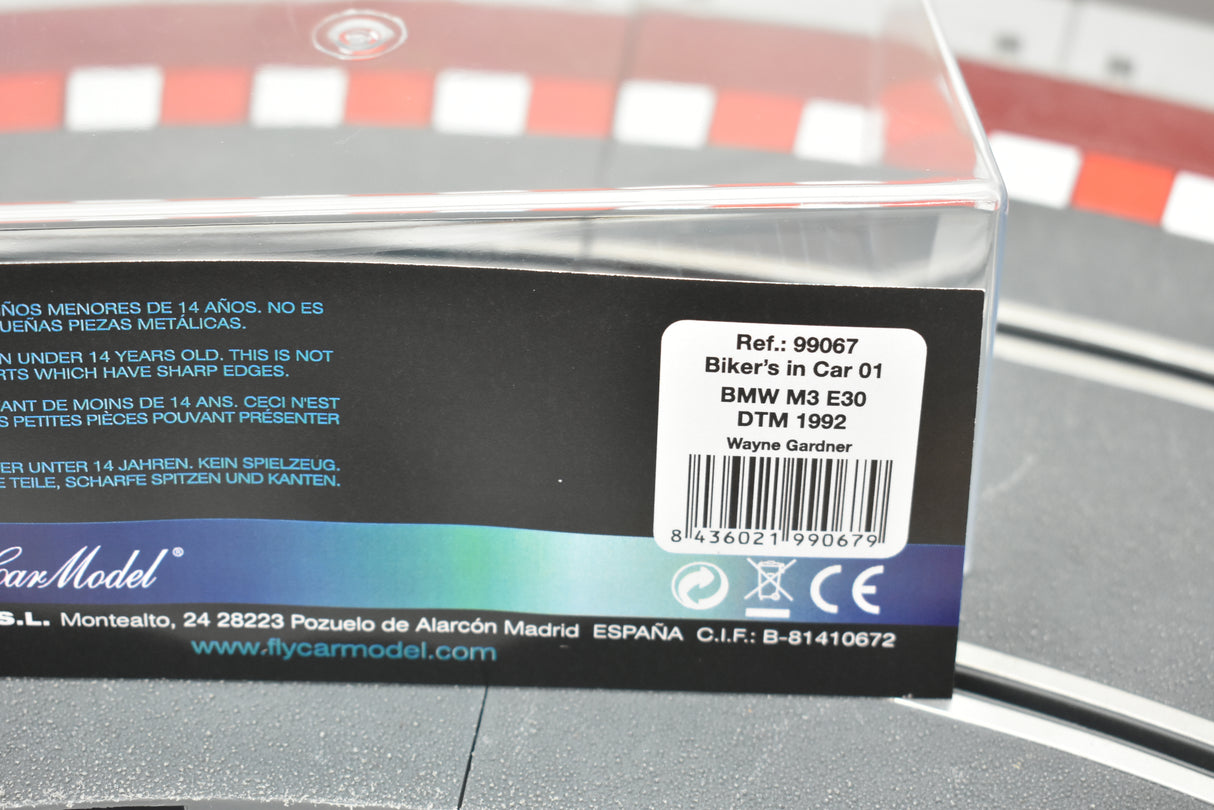 Product box for BMW M3 E30 DTM 1992 model car for Fly Car Biker’s In Car 01