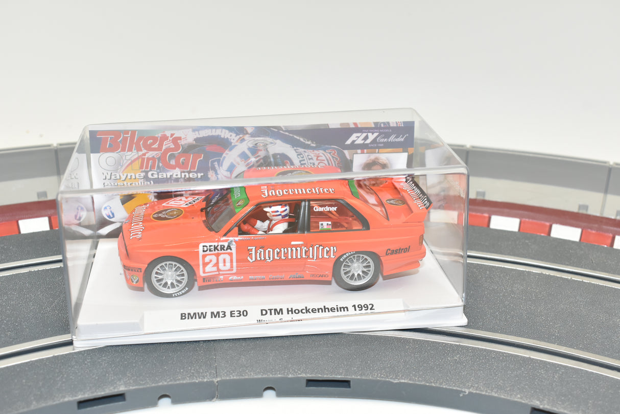 Slot car of 1992 BMW M3 E30 DTM race car for Fly Car Biker’s In Car 01