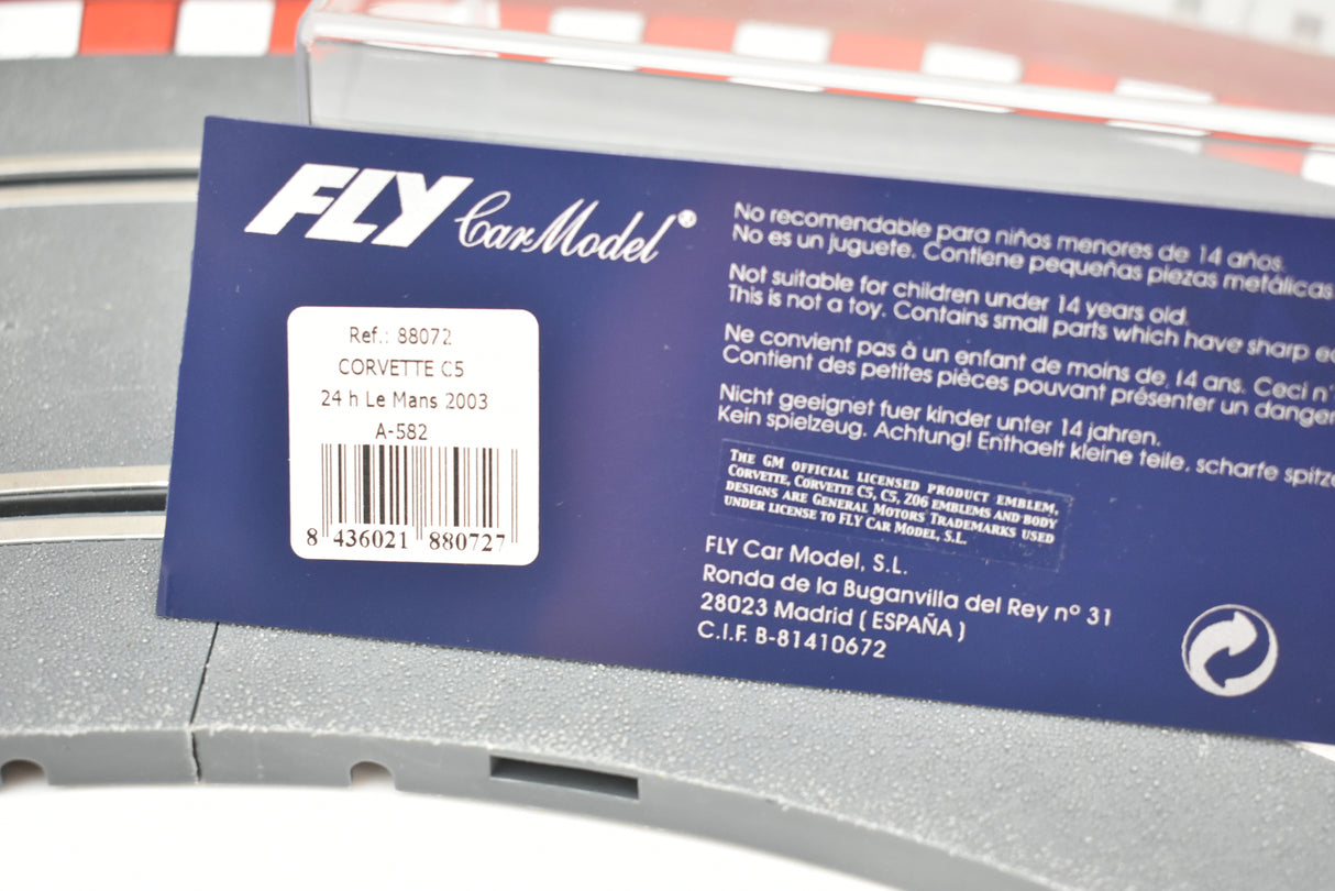 Model car packaging for Corvette C5 24h Le Mans 2003 for Fly Car 88072