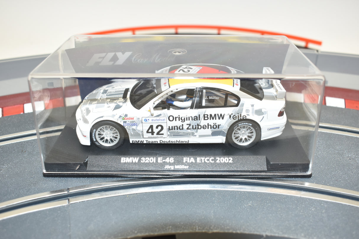 Slot car of a BMW race car from the 2002 FIA ETCC for Fly Car A-621