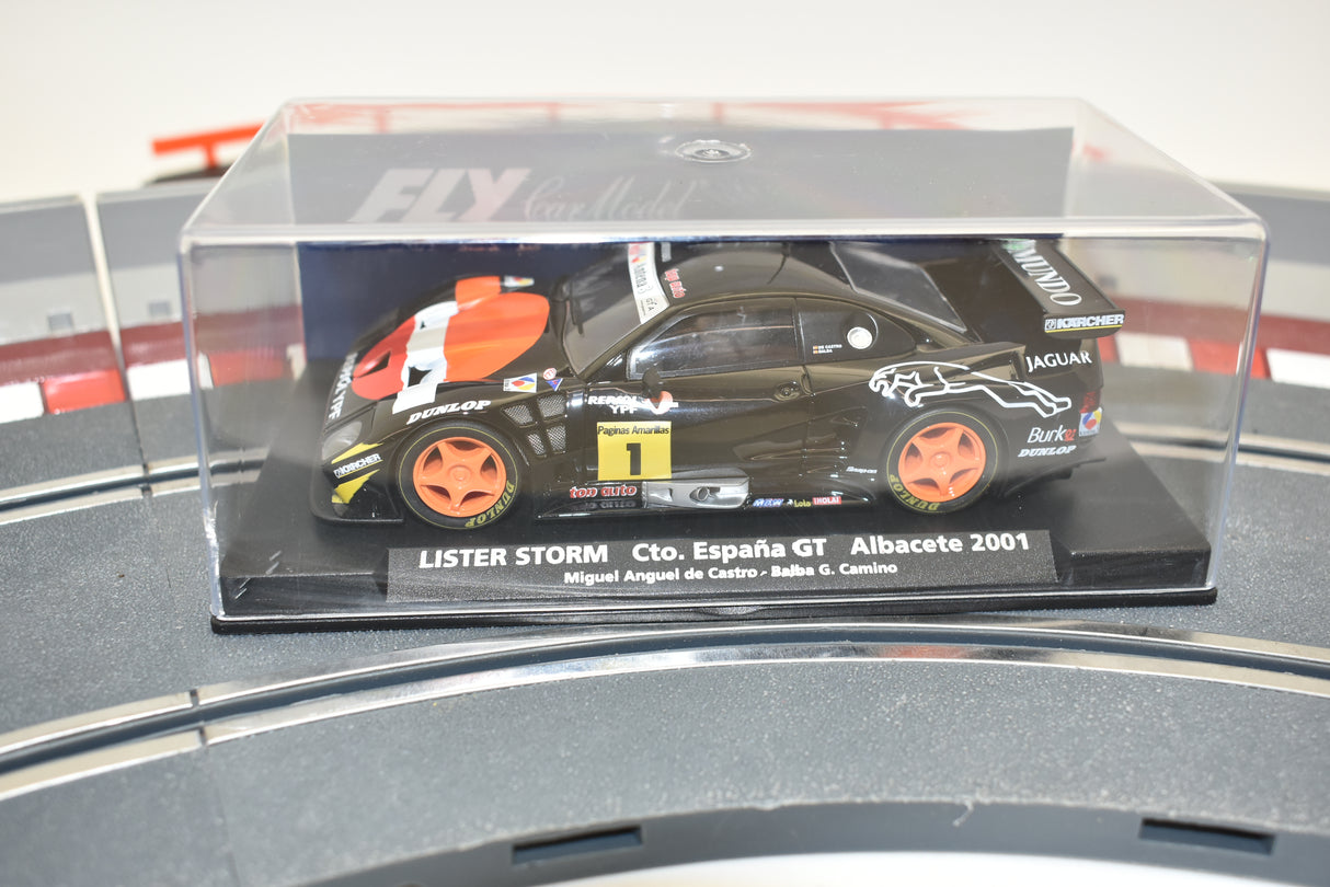 Slot car of a 2001 Lister Storm race car for Fly Car 88265