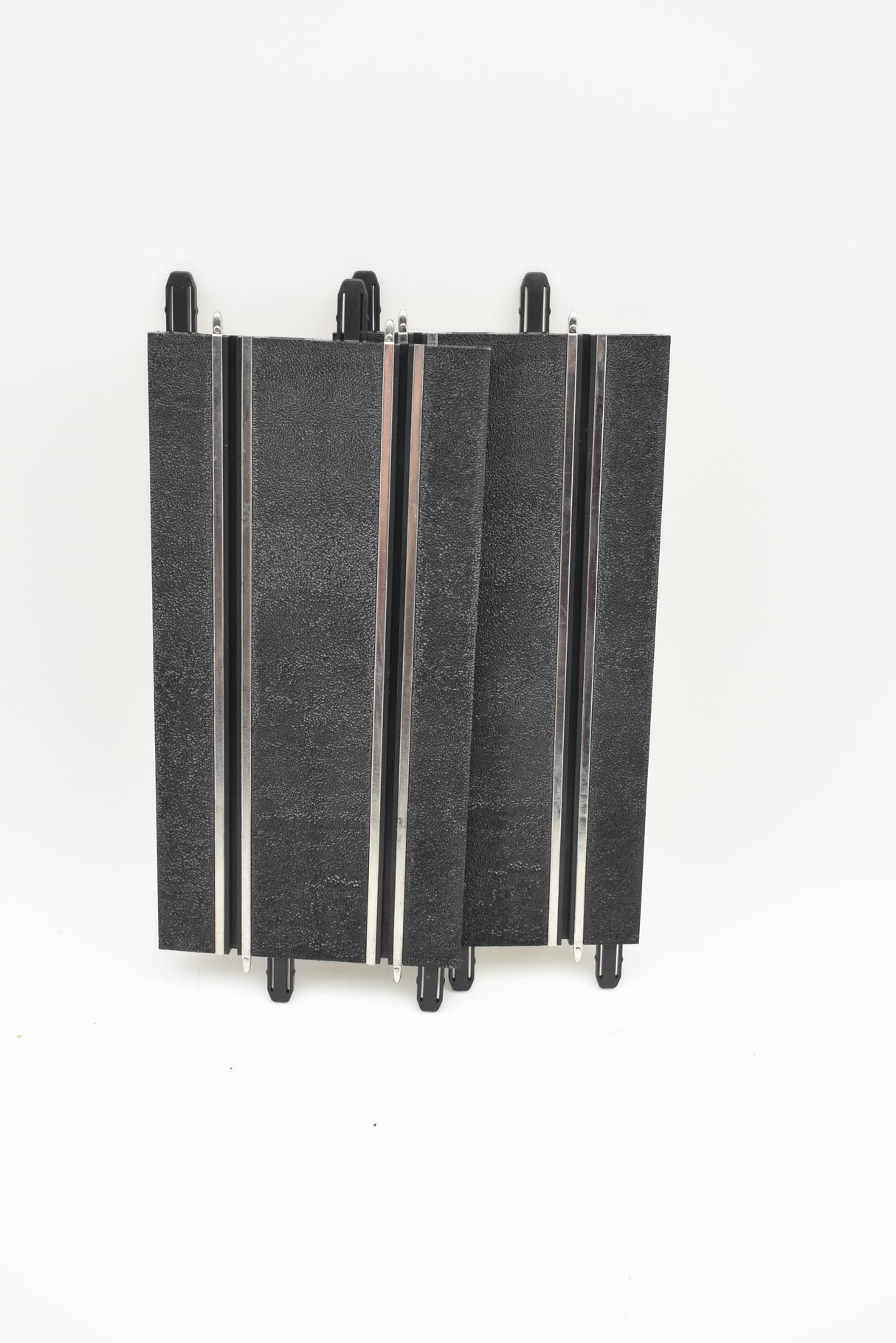 Two black, straight curtain tracks, 228mm each, for curtain rods for SCX Compact SC-01.005