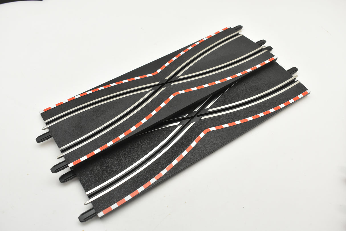 Two black and white race track pieces for model cars for SCX Compact SC-01.029