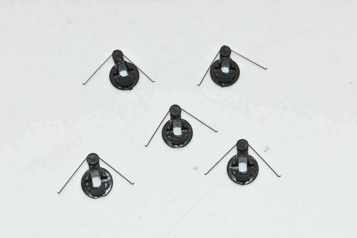 Five black automatic return springs for SCX analog equipment for ARS AD01442