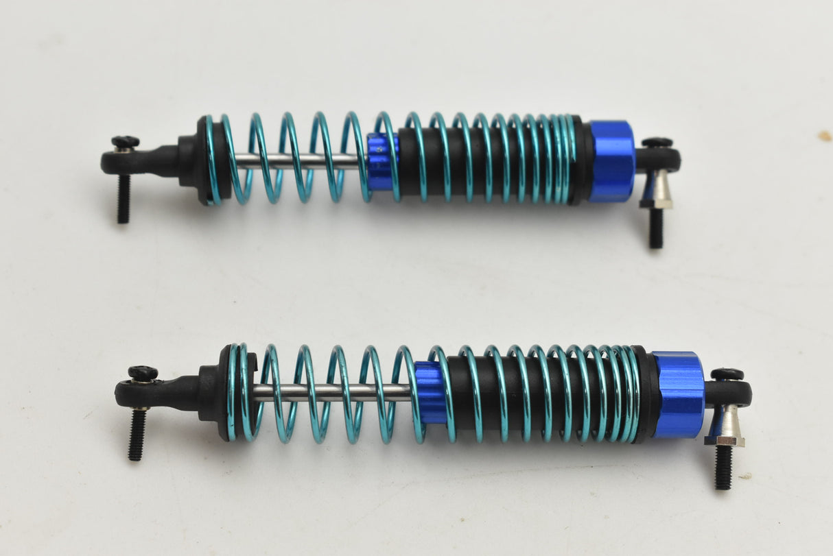 Two oil-filled shock absorbers with springs and black/blue caps for IMEX IMX18051