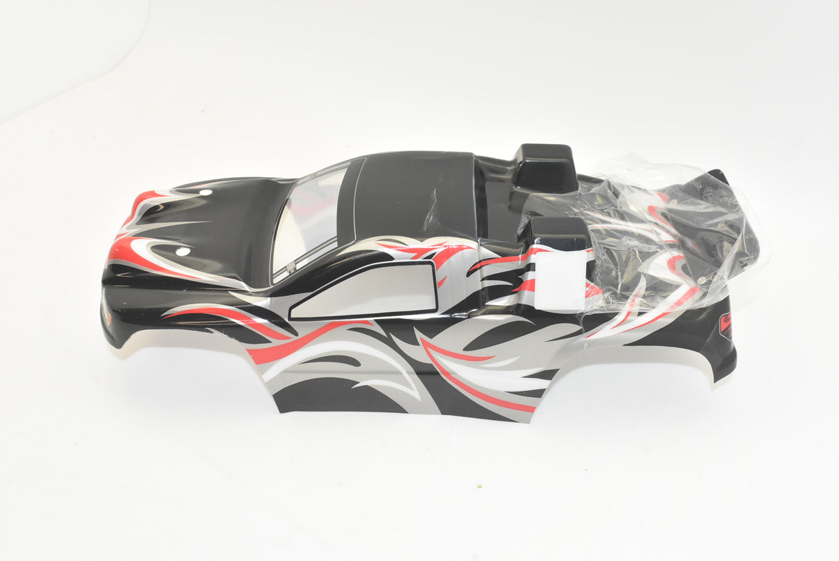 Black and silver truggy body shell with wing for IMEX IMX18231