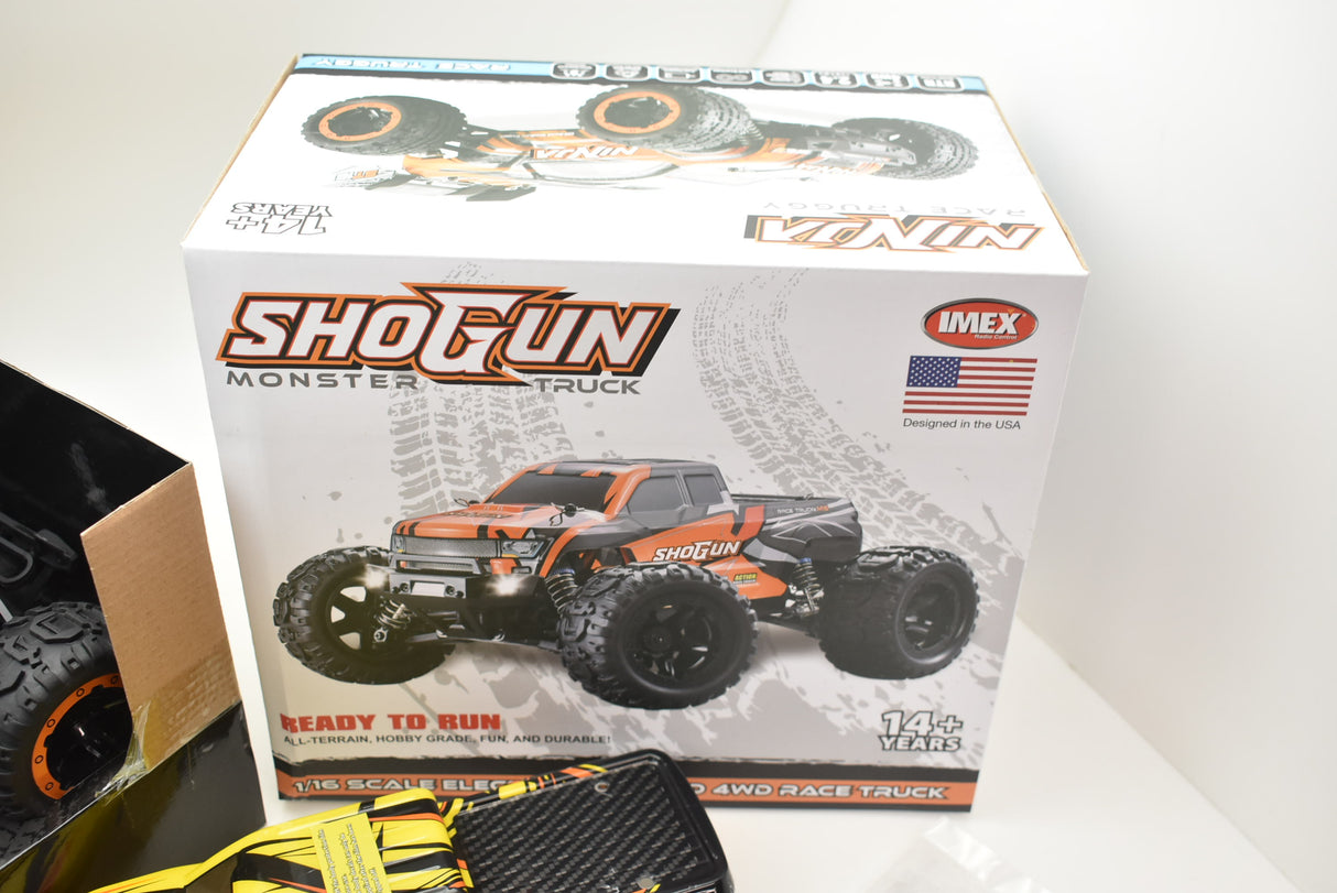 Blue and yellow monster truck toy box, ready to run, 1/16 scale for Blue/Yellow IMX19015