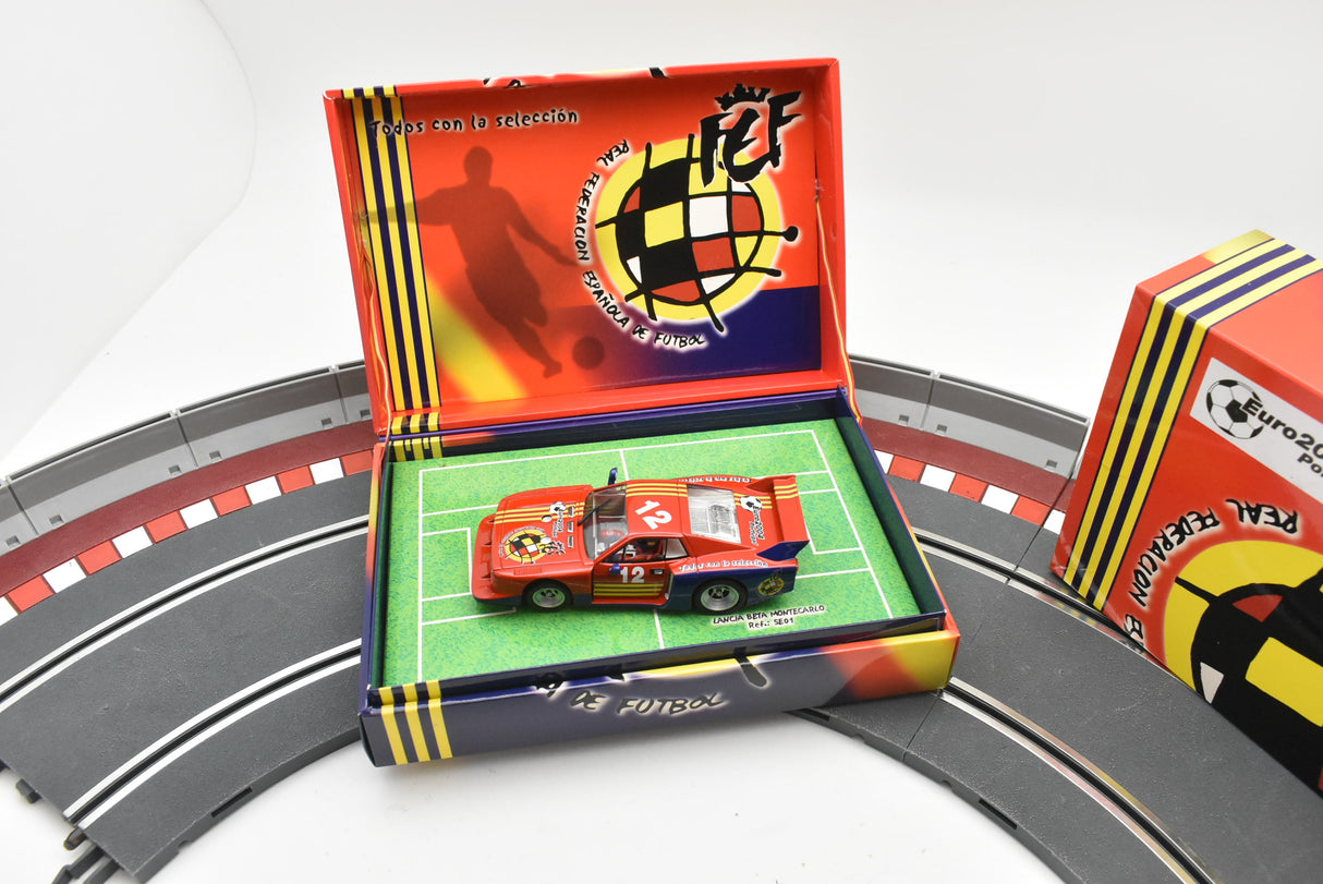 Slot car in open box: Lancia Beta Montecarlo Eurocopa 2004 for Fly Car ES-04