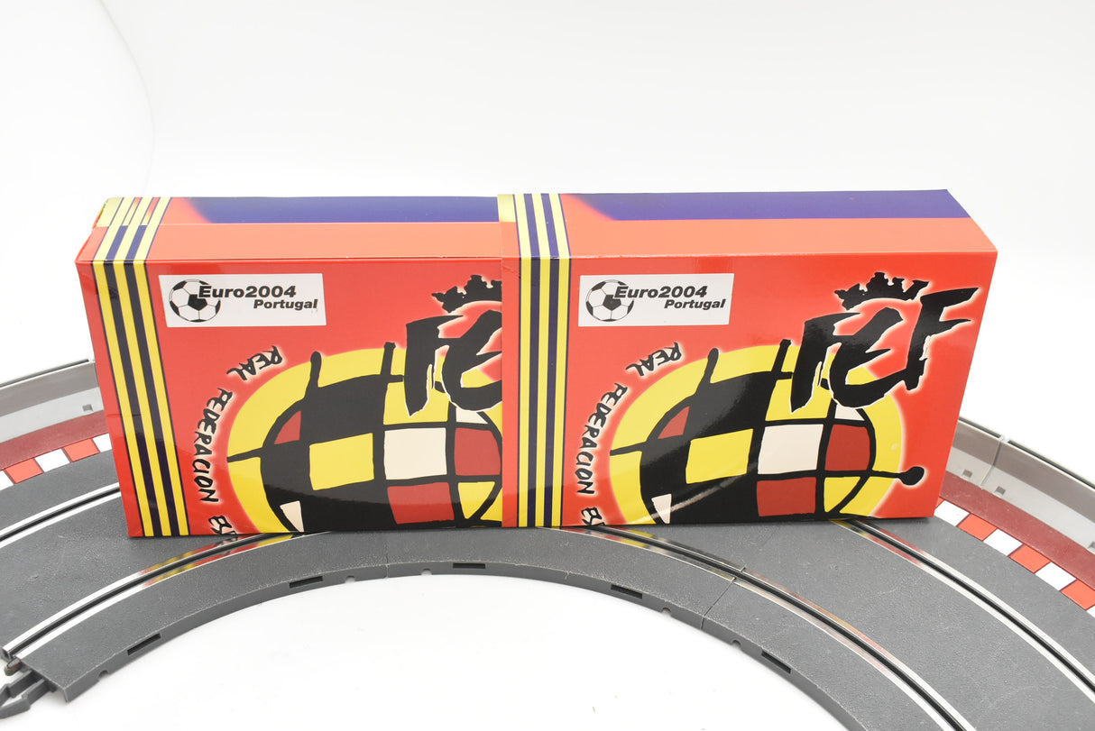Red and yellow box set for a Euro 2004 Lancia Beta Montecarlo toy car for Fly Car ES-04