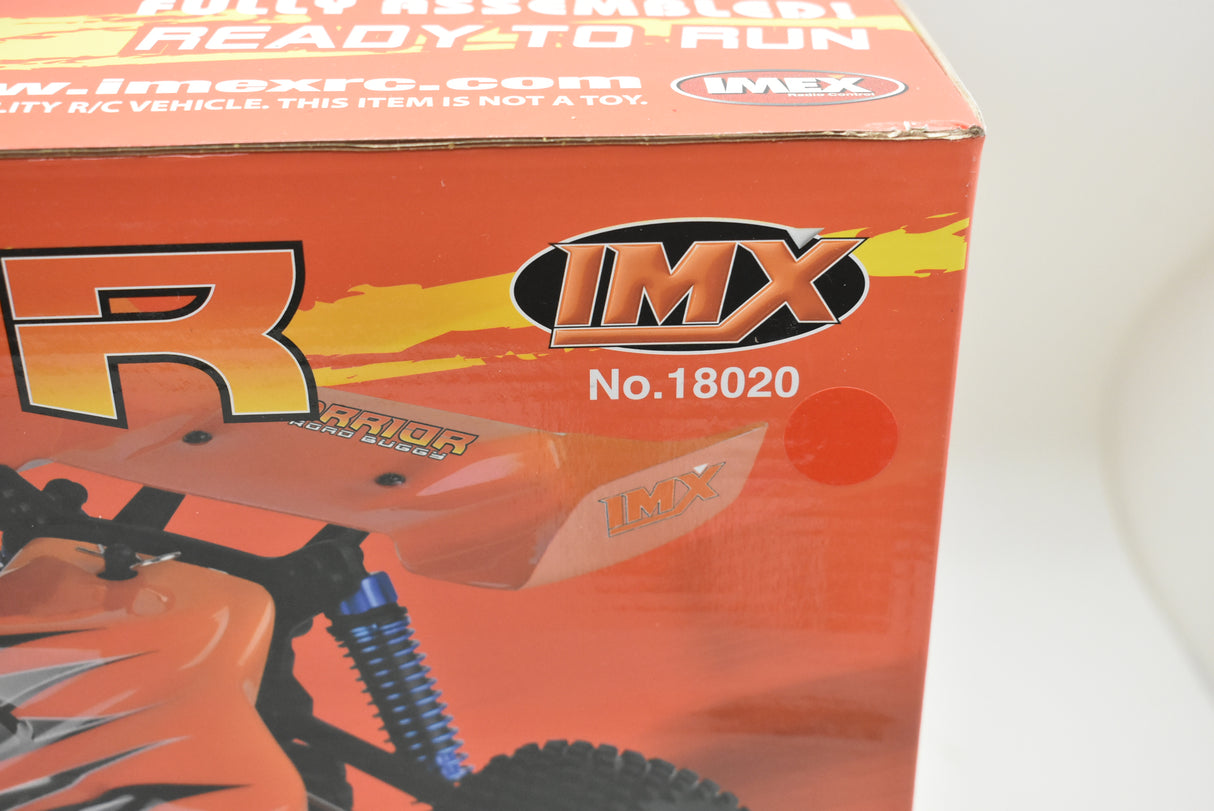 Orange and black box featuring "IMX" logo and model number 18020 for IMEX