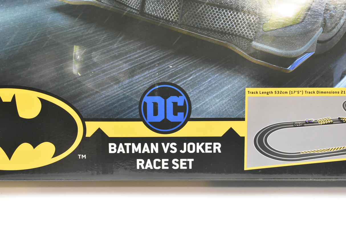 DC Batman vs Joker race set packaging showing track layout for Scalextric C415
