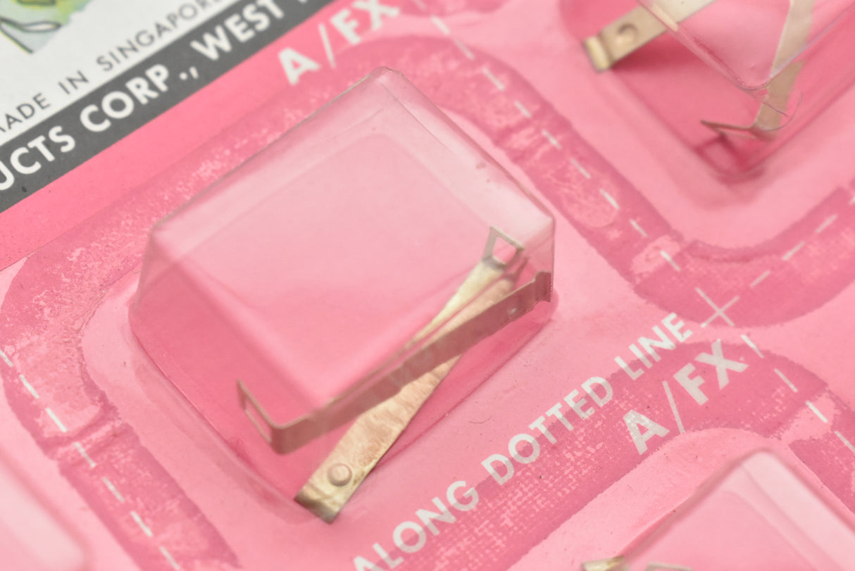Pink packaging showing shoe-shaped slots for product cards for Aurora / AFX 1 card of 12