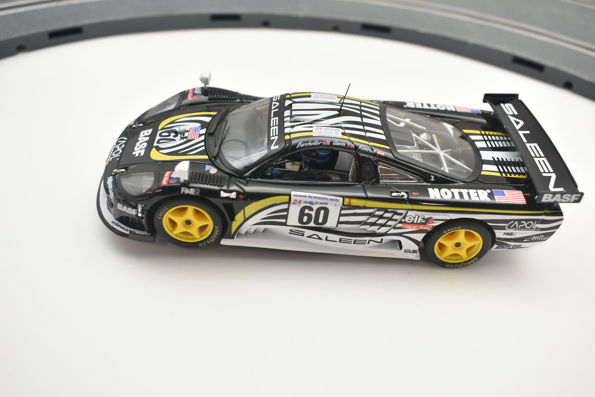 Slot car of a Saleen S7 race car from Le Mans 2001 for Fly Car 88044, side view