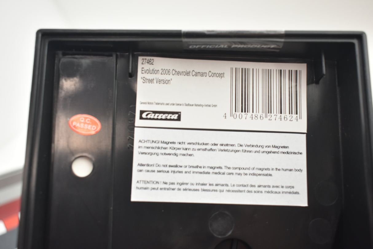 Product packaging for 2006 Chevrolet Camaro Concept "Street Version" model for Carrera Evolution 27462