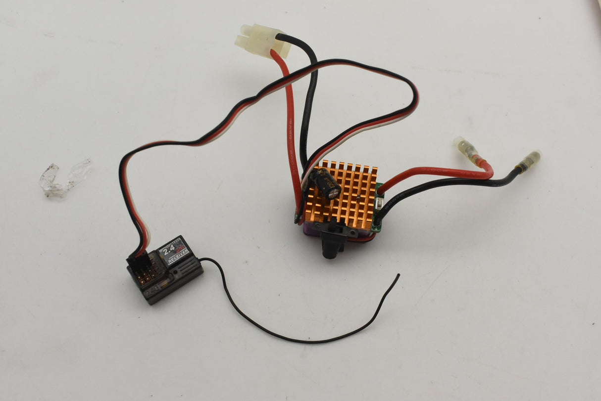 Electronics components: small circuit board, wires, and connectors for IMX18468
