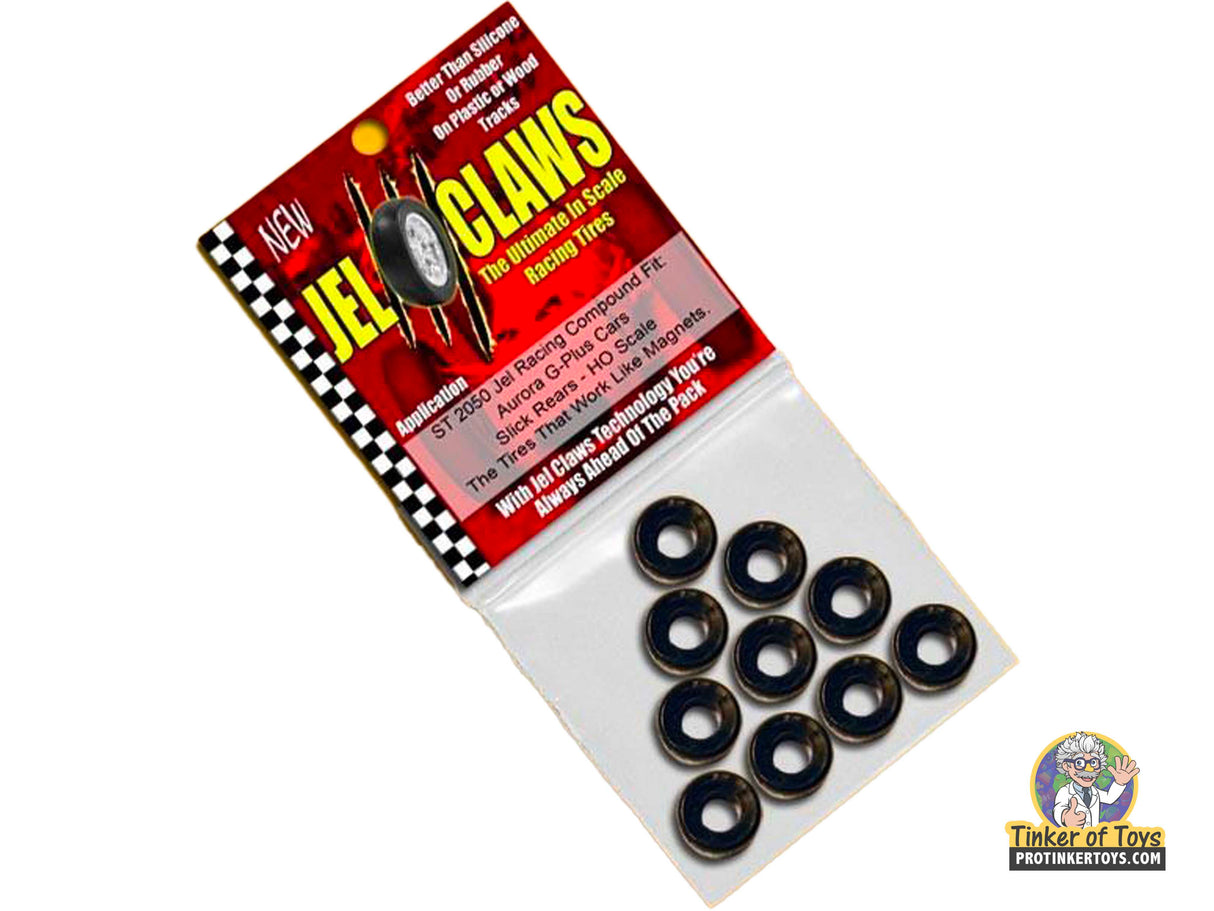 Set of 12 black, smooth, scale model race tires for small vehicles for 1:64 ST 2050