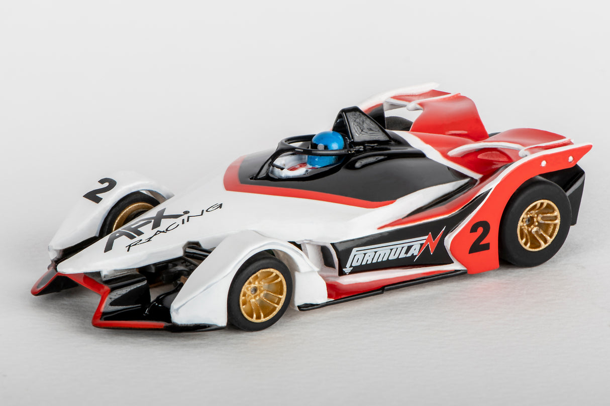 Black, red, and white slot car race car model with "Formula N" branding for AFX/Racemasters 22015